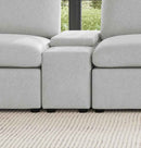 Collins Upholstered Modular Storage Console Grey
