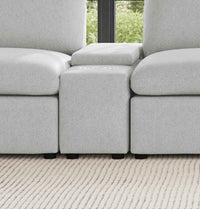 Collins Upholstered Modular Storage Console Grey