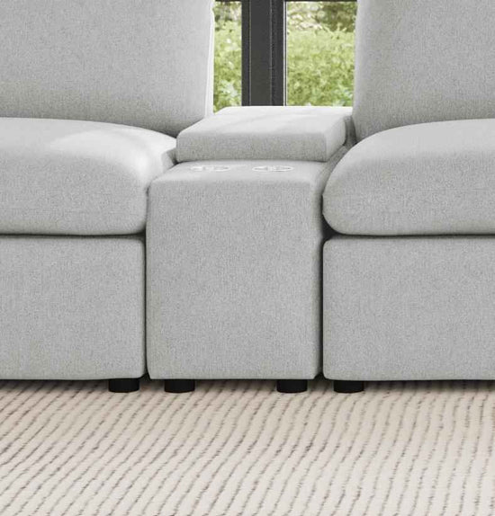 Collins Upholstered Modular Storage Console Grey
