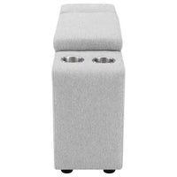 Collins Upholstered Modular Storage Console Grey