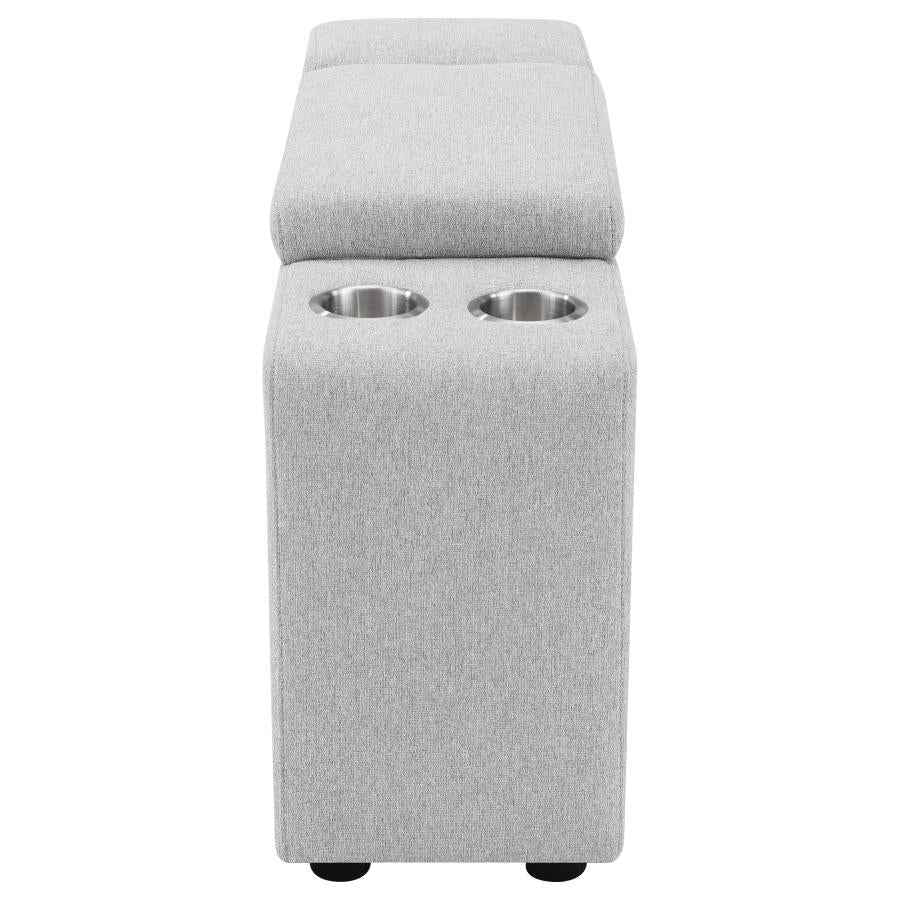 Collins Upholstered Modular Storage Console Grey