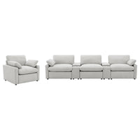 Collins Upholstered Power Recliner Chair Grey