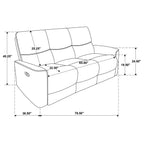 Navarro 3-piece Upholstered Reclining Sofa Set Orange