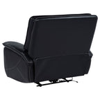 Home & Sleep Outlet - Hewitt Leather Upholstered Dual Power Recliner Chair Black