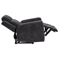 Kennett 3-piece Chenille Power Reclining Sofa Set Dark Grey
