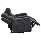 Kennett Chenille Upholstered Power Reclining Sofa Dark Grey