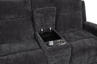 Kennett Chenille Upholstered Power Reclining Loveseat Grey