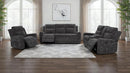 Kennett Chenille Upholstered Power Recliner Chair Dark Grey