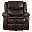 Sycamore Upholstered Power Recliner Chair Dark Brown