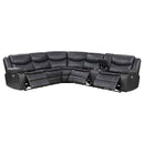 Sycamore Upholstered Power Reclining Sectional Sofa Grey