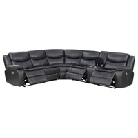 Sycamore Upholstered Power Reclining Sectional Sofa Grey