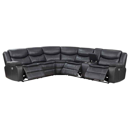 Sycamore Upholstered Power Reclining Sectional Sofa Grey