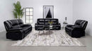 Camila 3-piece Upholstered Reclining Sofa Set Black