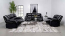 Camila 3-piece Upholstered Reclining Sofa Set Black