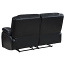Camila 3-piece Upholstered Reclining Sofa Set Black
