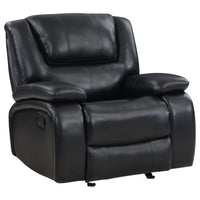 Camila 3-piece Upholstered Reclining Sofa Set Black