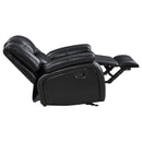 Camila 3-piece Upholstered Reclining Sofa Set Black