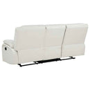 Camila 3-piece Upholstered Reclining Sofa Set White