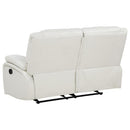 Camila 3-piece Upholstered Reclining Sofa Set White