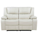 Camila Upholstered Motion Reclining Loveseat White