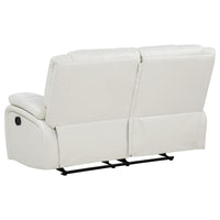 Camila Upholstered Motion Reclining Loveseat White