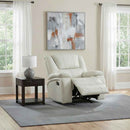 Camila Upholstered Glider Recliner Chair White