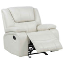 Camila Upholstered Glider Recliner Chair White