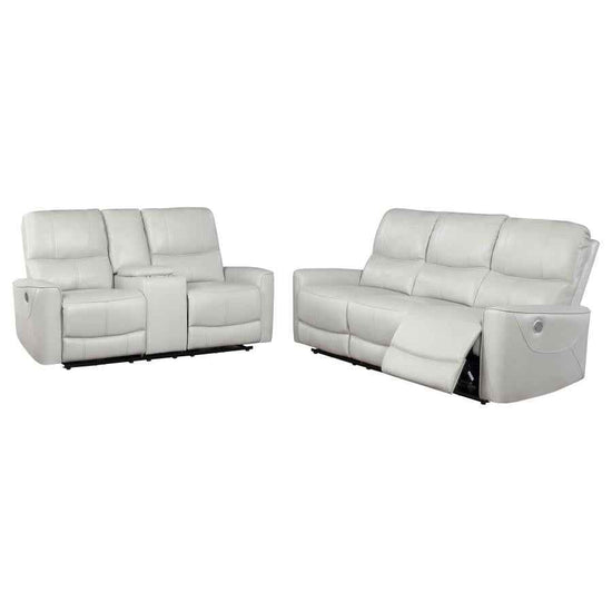 Greenfield 2-piece Power Reclining Sofa Set Dove Grey