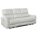 Greenfield 3-piece Power Reclining Sofa Set Dove Grey