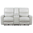 Greenfield Upholstered Power Reclining Loveseat Dove Grey
