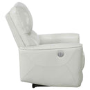Greenfield Upholstered Power Recliner Chair Dove Grey