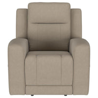 Brentwood 3-piece Upholstered Reclining Sofa Set Taupe