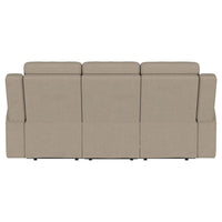 Brentwood Upholstered Motion Reclining Sofa Taupe