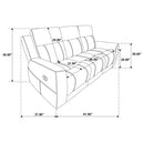 Brentwood Upholstered Motion Reclining Sofa Taupe
