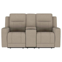 Brentwood Upholstered Motion Reclining Loveseat Taupe