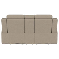 Brentwood Upholstered Motion Reclining Loveseat Taupe