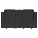 Brentwood Upholstered Reclining Loveseat Dark Charcoal