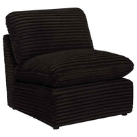 Collins Modular Armless Chair Chocolate Brown