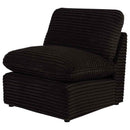 Collins Modular Armless Chair Chocolate Brown