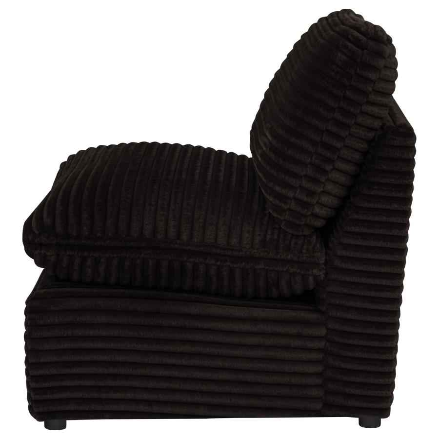 Collins Modular Armless Chair Chocolate Brown