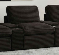 Collins Modular Power Armless Recliner Chocolate Brown