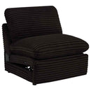 Collins Modular Power Armless Recliner Chocolate Brown