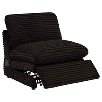 Collins Modular Power Armless Recliner Chocolate Brown
