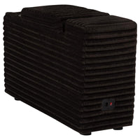 Collins Upholstered Modular Storage Console Chocolate Brown