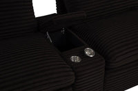 Collins Upholstered Modular Storage Console Chocolate Brown