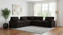 Collins Upholstered Modular Storage Console Chocolate Brown