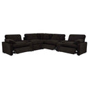 Collins 7-piece Modular Power Reclining Sectional Chocolate Brown