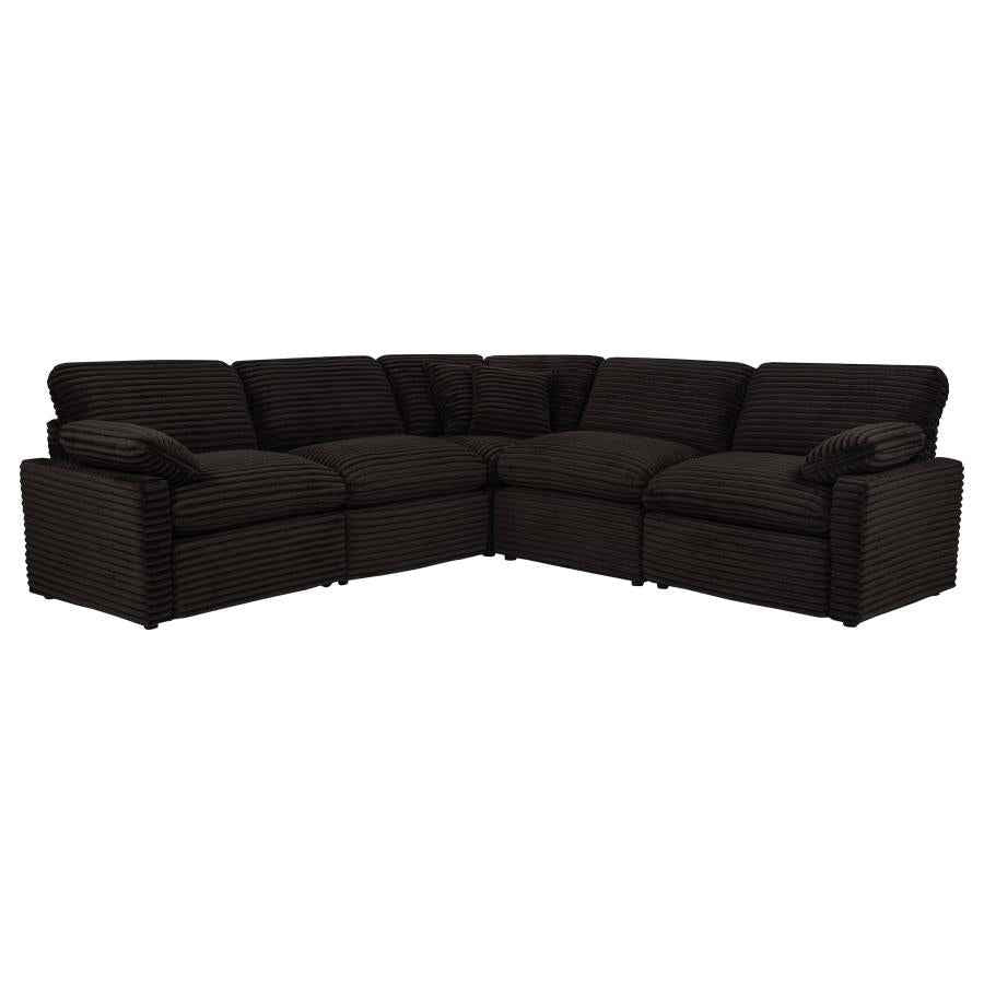 Collins 5-piece Modular Power Reclining Sectional Chocolate Brown