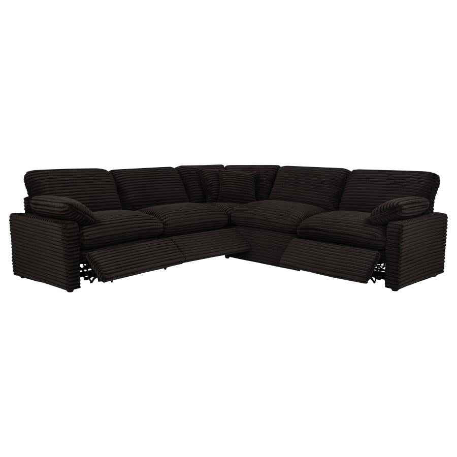 Collins 5-piece Modular Power Reclining Sectional Chocolate Brown