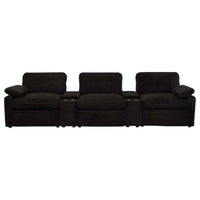 Collins 5-Piece Power Reclining Home Theater Seating Chocolate Brown